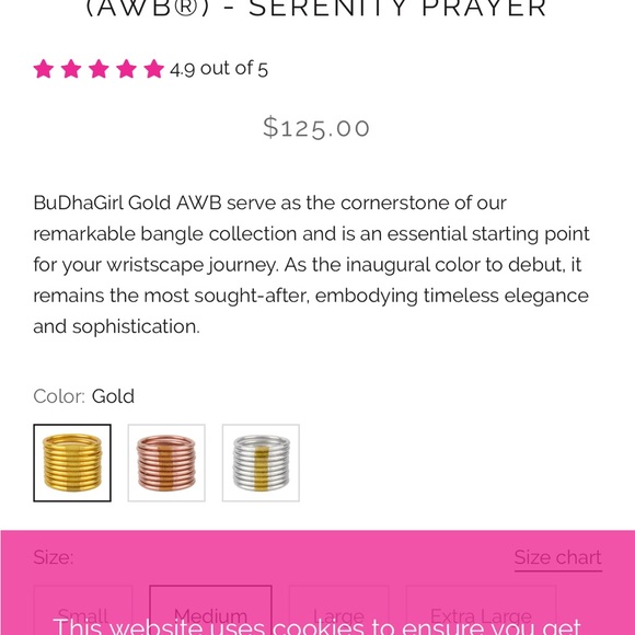 6 BuDhaGirl Gold All Weather Serenity Bangles - Picture 2 of 3